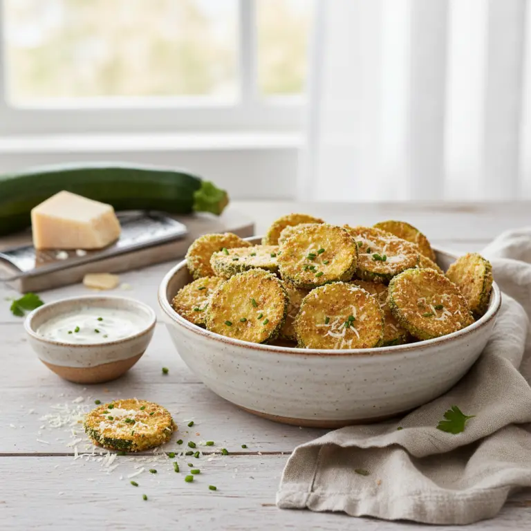 Ilustração editorial: Keto Air Fryer Zucchini: 12-Minute Parmesan Crisps