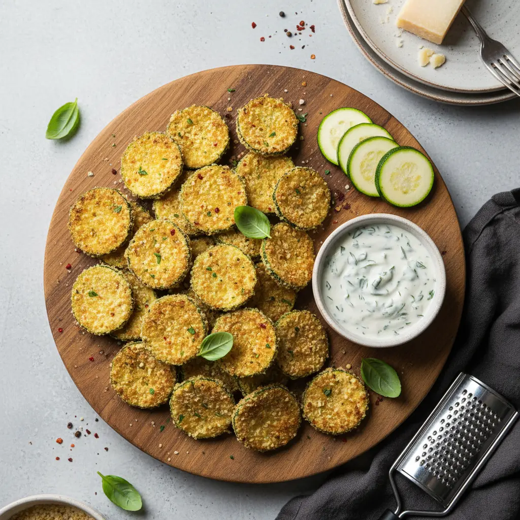 Keto Air Fryer Zucchini: 12-Minute Parmesan Crisps — result
