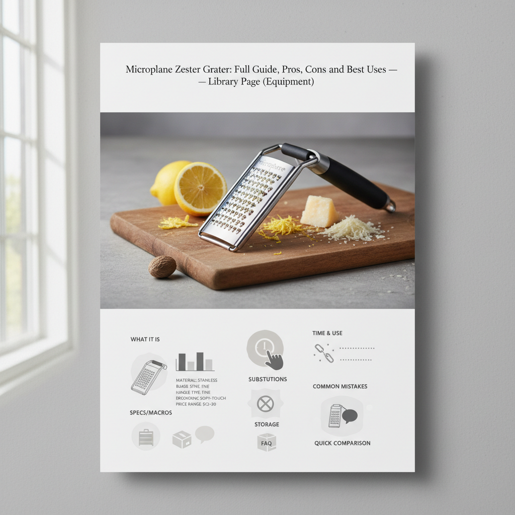 Ilustração editorial: Microplane Zester Grater: 5 Reasons It Saves You 10 Minutes Daily