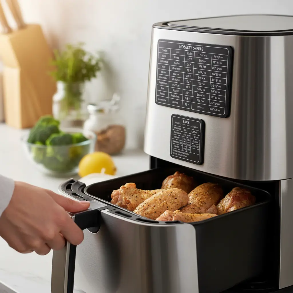 The Best Air Fryer Magnetic Cheat Sheet: 5 Minutes to Perfect Meals — detail