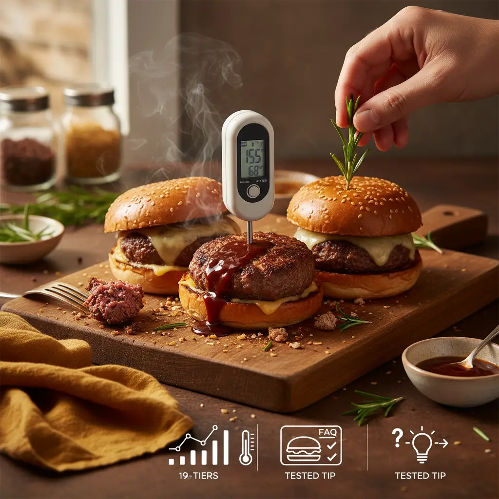 Use a Thermometer for Air Fryer Burgers: 100% Juicy Results — result